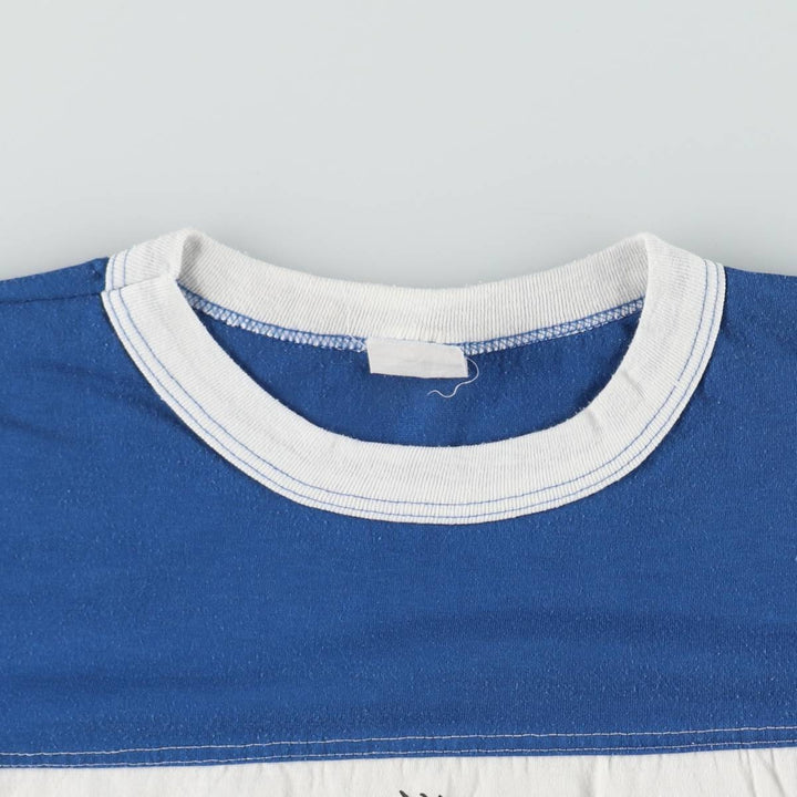 Dog print football t-shirt, men's size M, vintage. unclear white type Vintage Second Hand