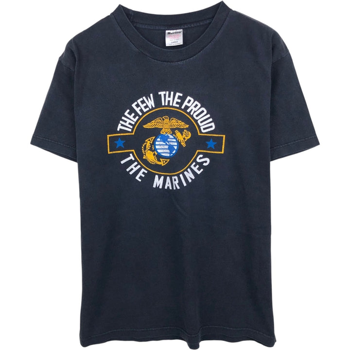Murina US Marine Corps Print T-Shirt, Made in USA, Men's Size L cotton black type Vintage Second Hand