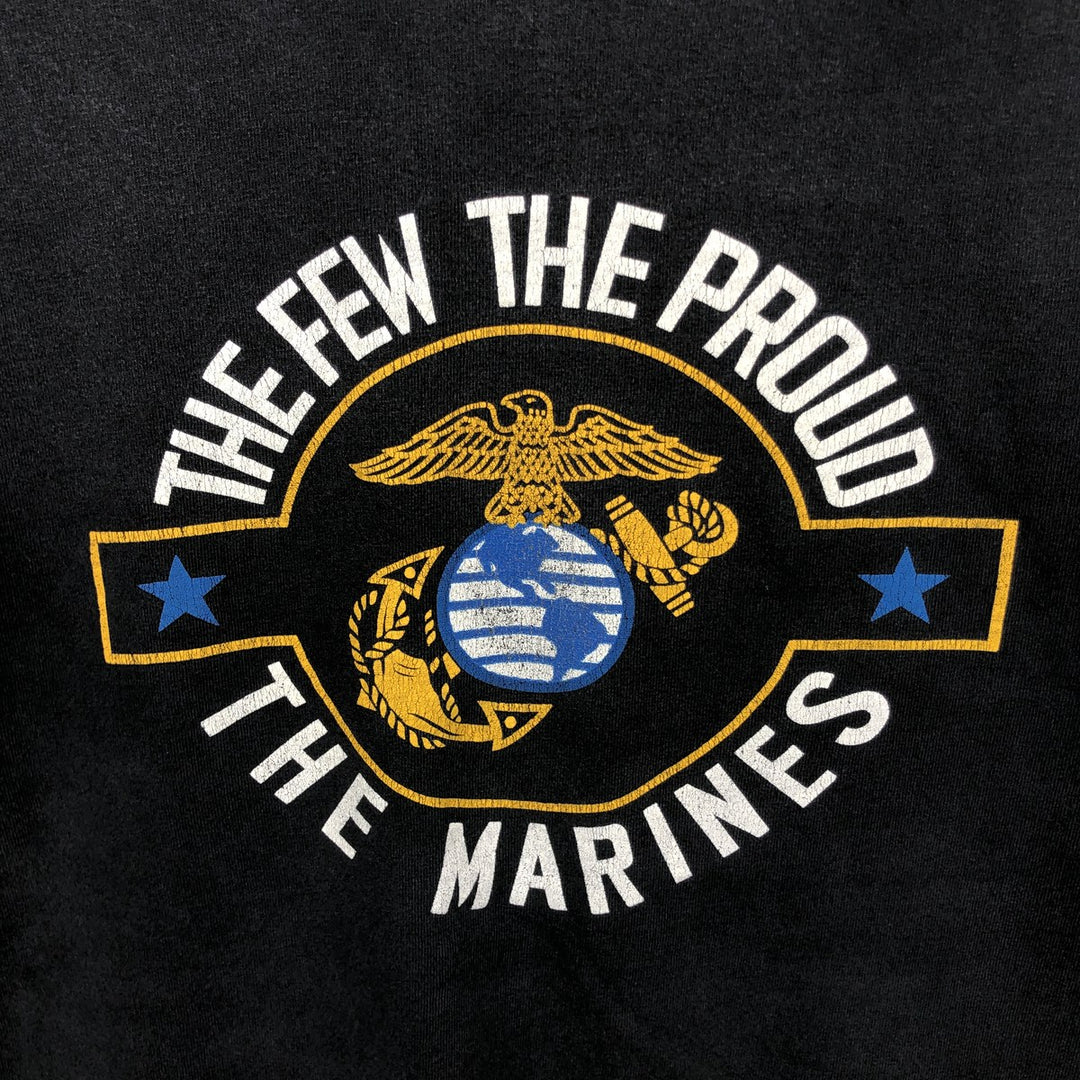 Murina US Marine Corps Print T-Shirt, Made in USA, Men's Size L cotton black type Vintage Second Hand