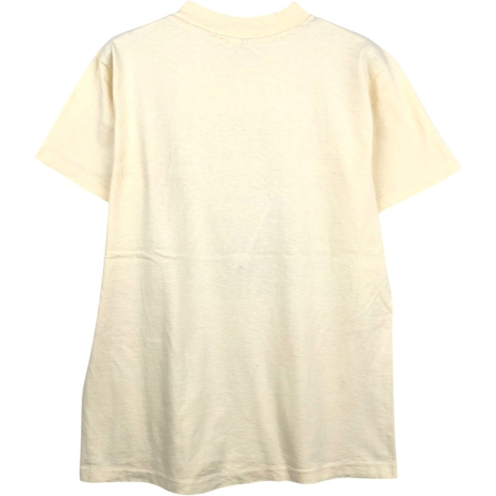 90'S Hanes BEEFY-T Printed T-shirt, Made in USA, Men's M, Vintage cotton unbleached Vintage Second Hand