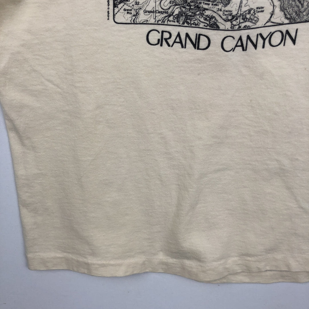 90'S Hanes BEEFY-T Printed T-shirt, Made in USA, Men's M, Vintage cotton unbleached Vintage Second Hand