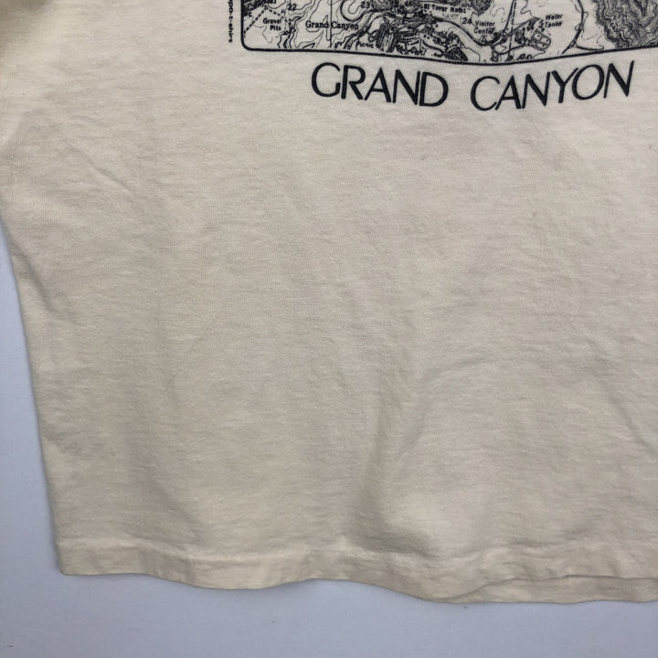 90'S Hanes BEEFY-T Printed T-shirt, Made in USA, Men's M, Vintage cotton unbleached Vintage Second Hand