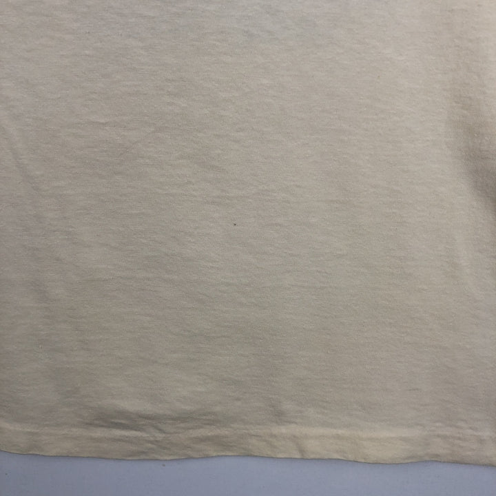 90'S Hanes BEEFY-T Printed T-shirt, Made in USA, Men's M, Vintage cotton unbleached Vintage Second Hand