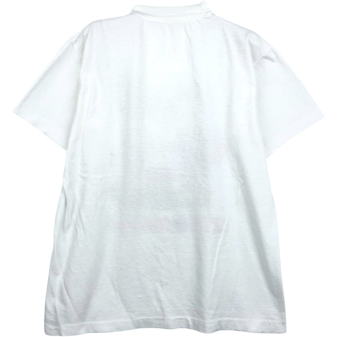 Dog print T-shirt, men's size M equivalent, vintage. unclear white type Vintage Second Hand