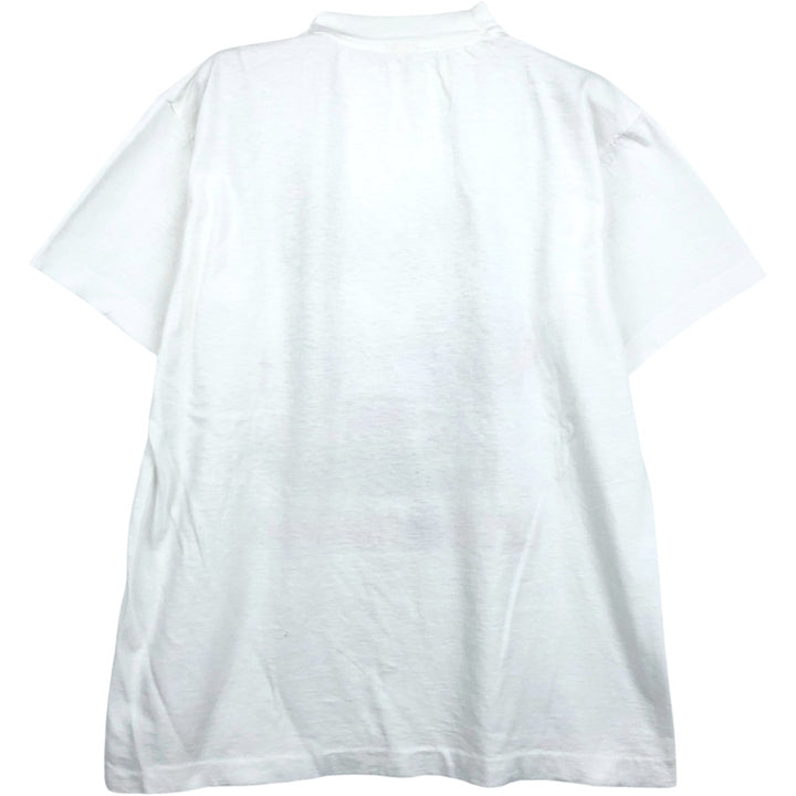Dog print T-shirt, men's size M equivalent, vintage. unclear white type Vintage Second Hand