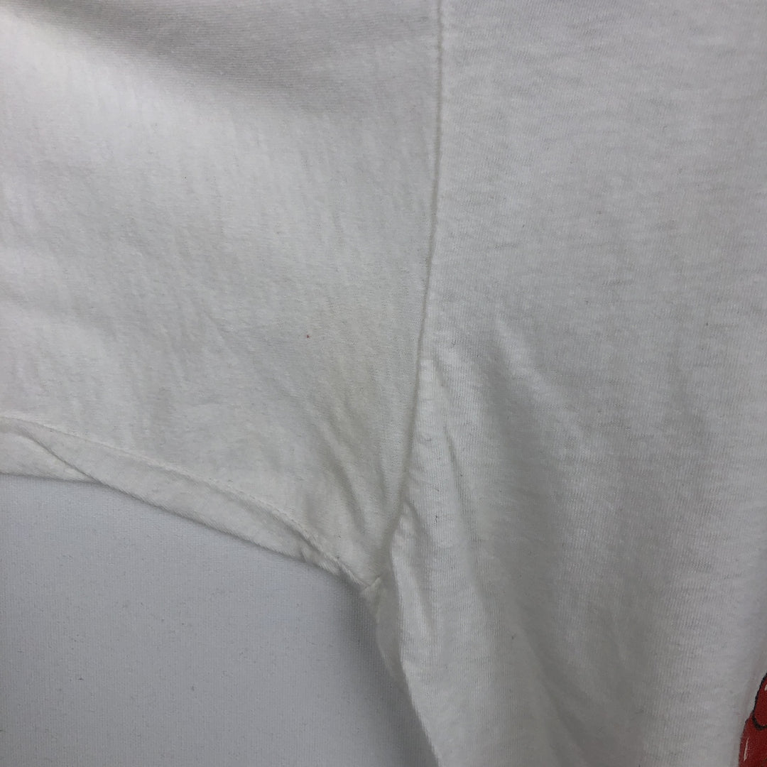 Dog print T-shirt, men's size M equivalent, vintage. unclear white type Vintage Second Hand
