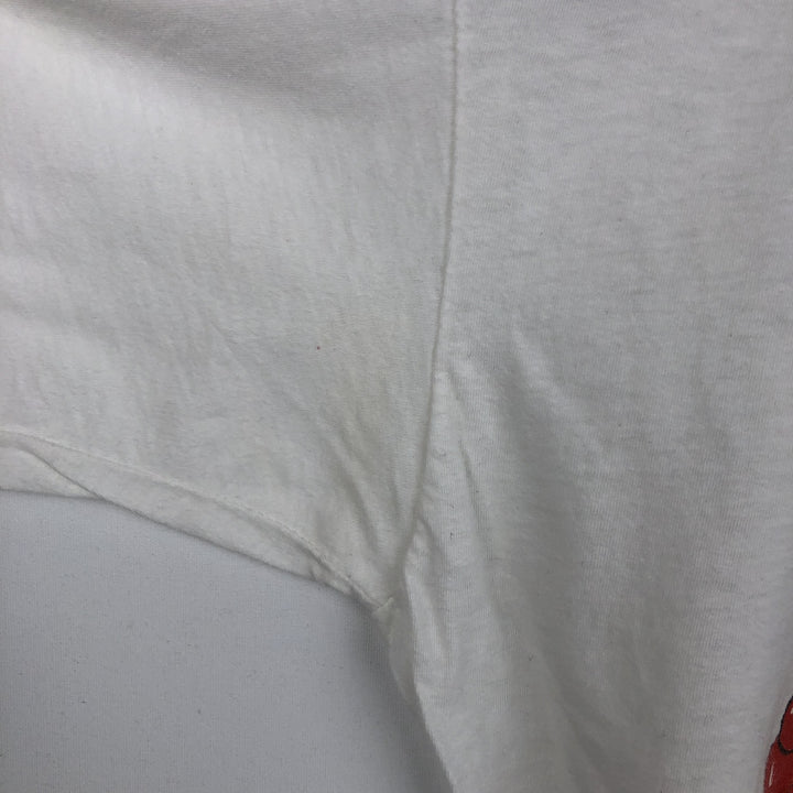 Dog print T-shirt, men's size M equivalent, vintage. unclear white type Vintage Second Hand