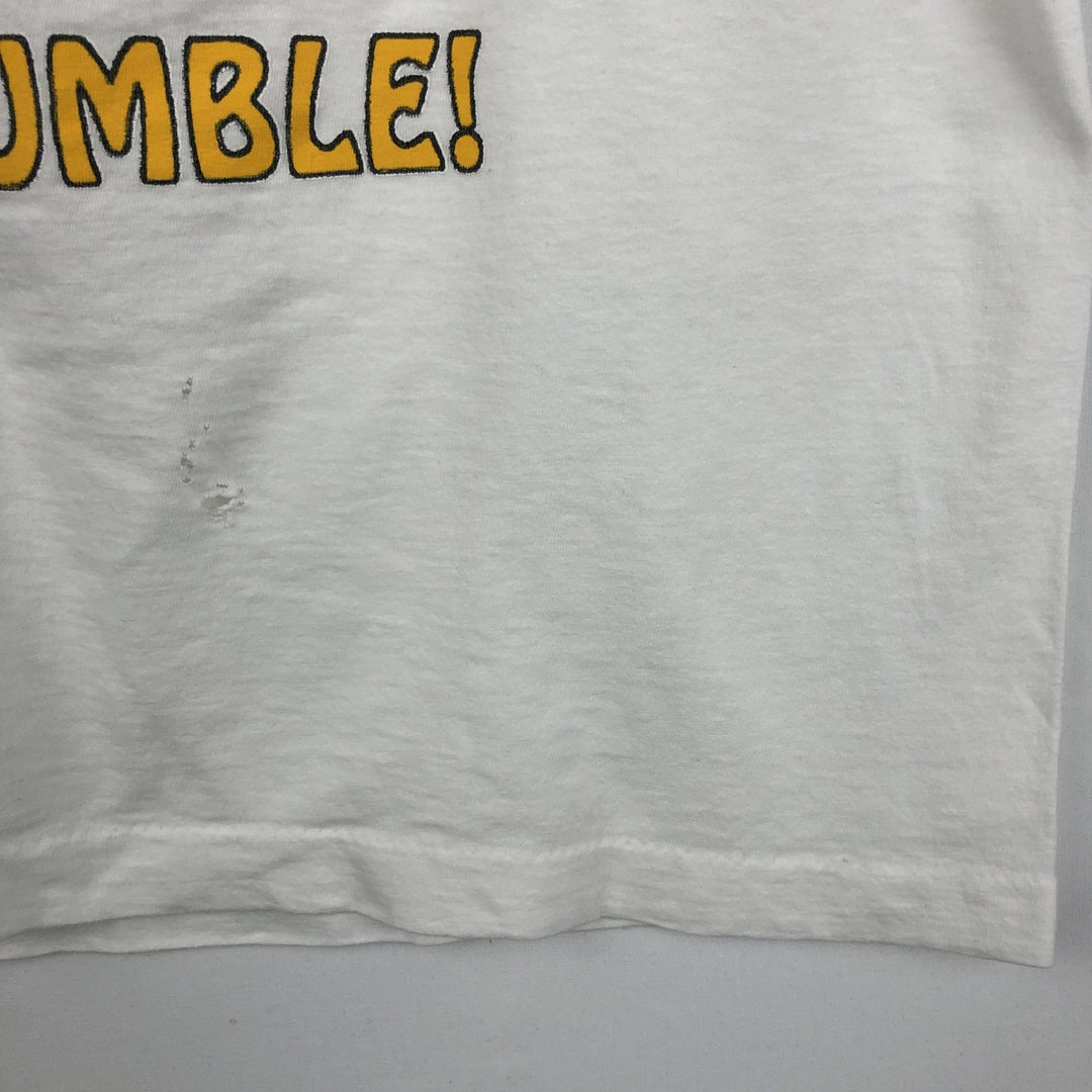 Dog print T-shirt, men's size M equivalent, vintage. unclear white type Vintage Second Hand