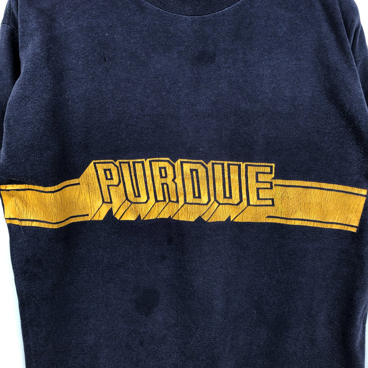 90'S ARTEX College T-Shirt, Made in USA, Men's XL equivalent, Vintage cotton navy blue type Vintage Second Hand