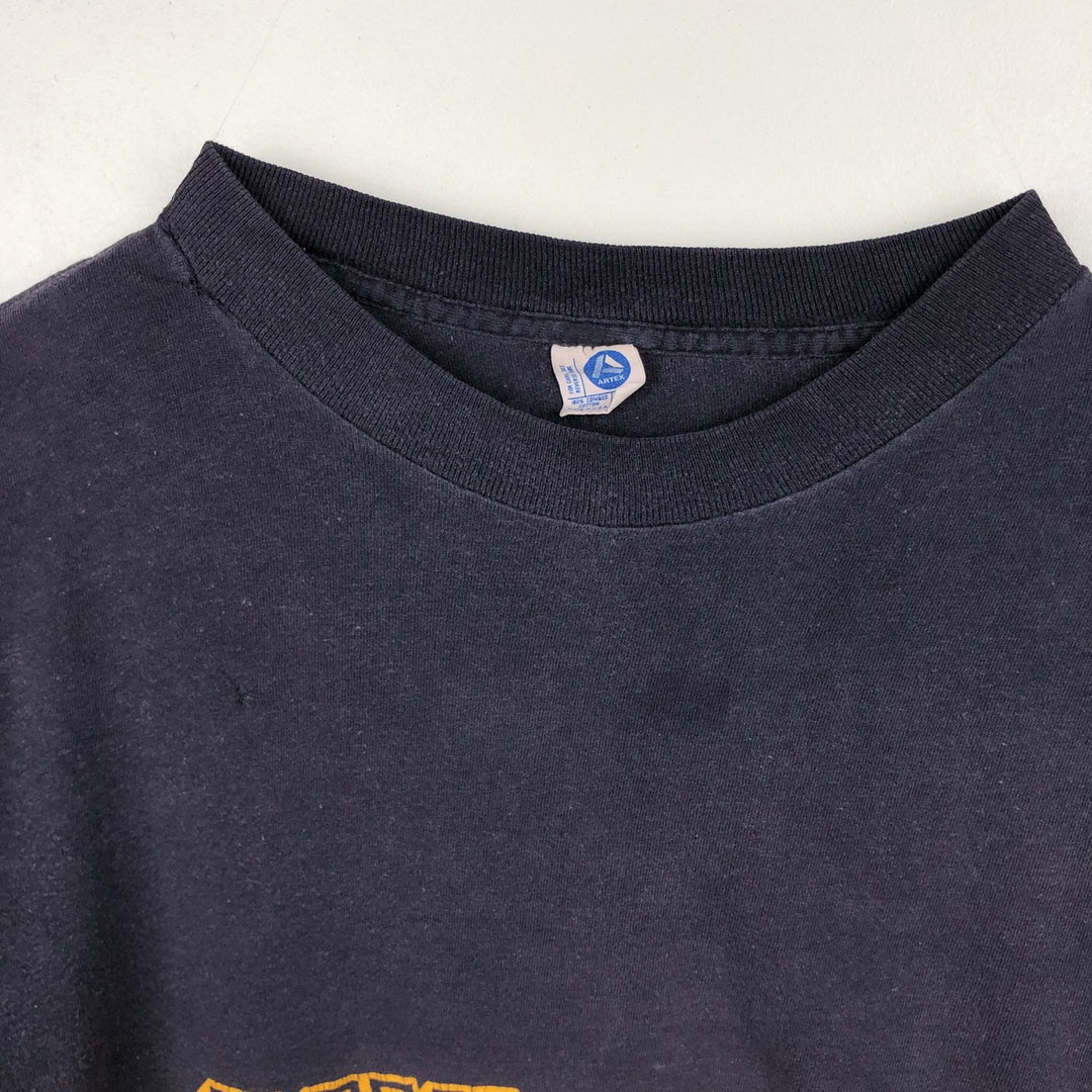 90'S ARTEX College T-Shirt, Made in USA, Men's XL equivalent, Vintage cotton navy blue type Vintage Second Hand