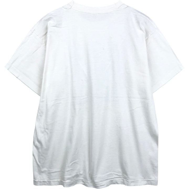 90'S Fruit of the Loom printed T-shirt, made in the USA, men's XL size, vintage cotton white type Vintage Second Hand