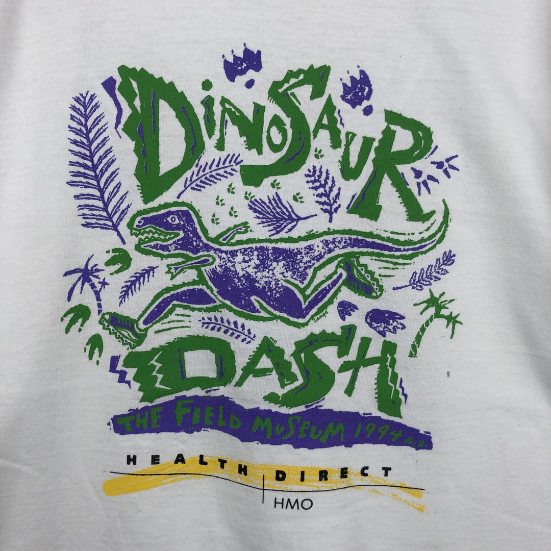 90'S Fruit of the Loom printed T-shirt, made in the USA, men's XL size, vintage cotton white type Vintage Second Hand