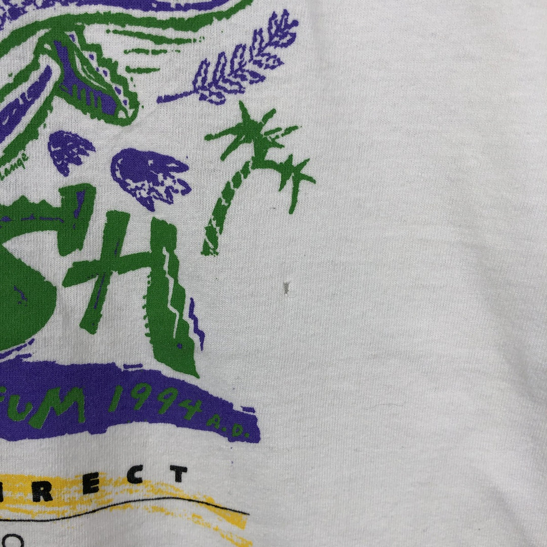 90'S Fruit of the Loom printed T-shirt, made in the USA, men's XL size, vintage cotton white type Vintage Second Hand
