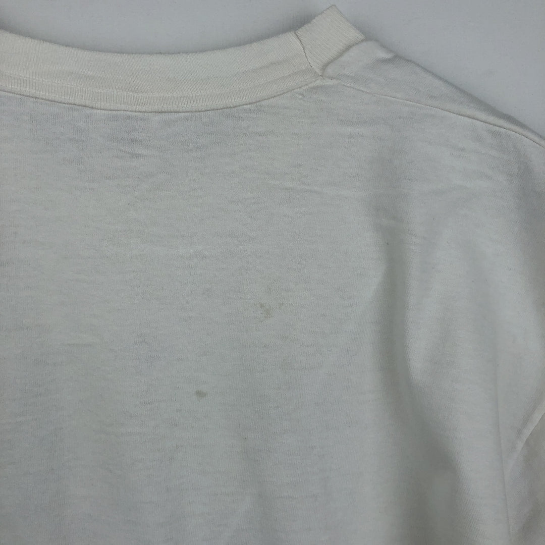 90'S Fruit of the Loom printed T-shirt, made in the USA, men's XL size, vintage cotton white type Vintage Second Hand