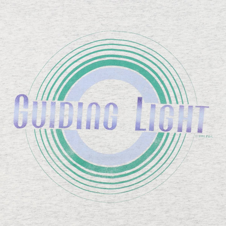 90'S Fruit of the Loom Guiding Light TV Drama Movie T-Shirt, Made in USA, Men's XL equivalent, Vintage cotton gray type Vintage Second Hand