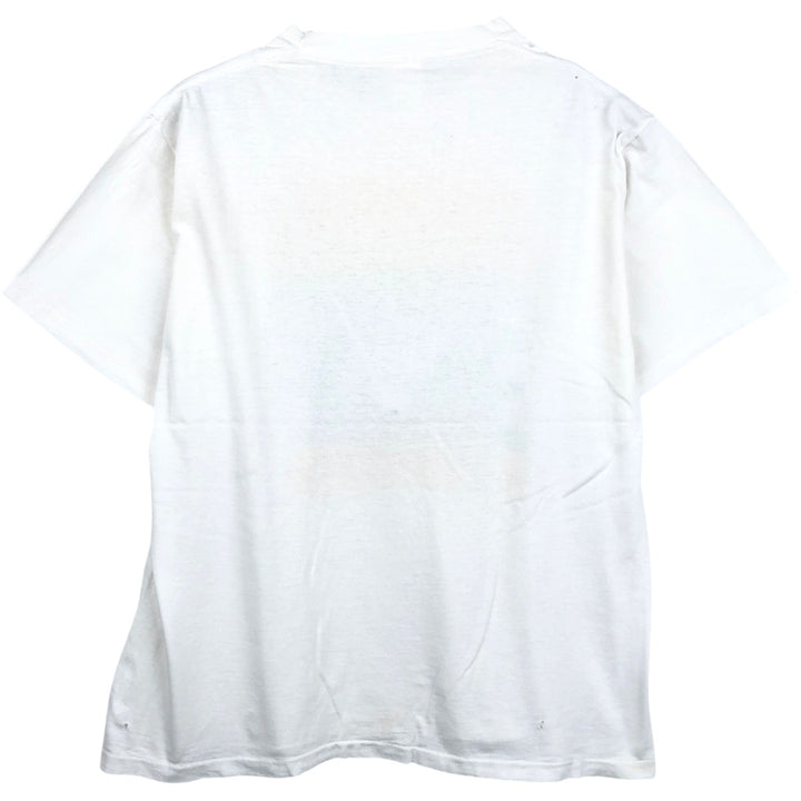 80'S Harvey Woods print T-shirt, made in Canada, men's size L equivalent, vintage. cotton white type Vintage Second Hand