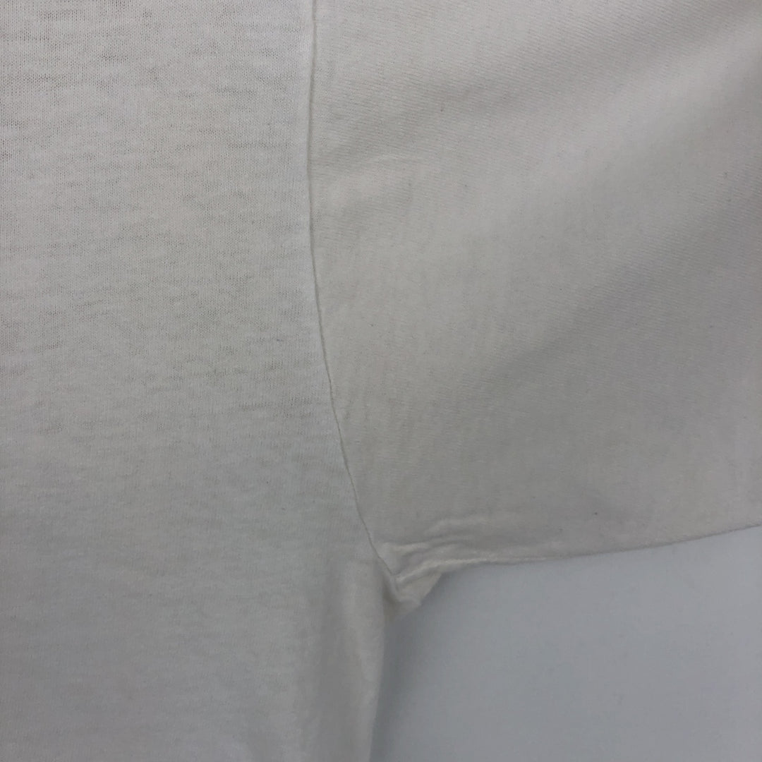 80'S Harvey Woods print T-shirt, made in Canada, men's size L equivalent, vintage. cotton white type Vintage Second Hand