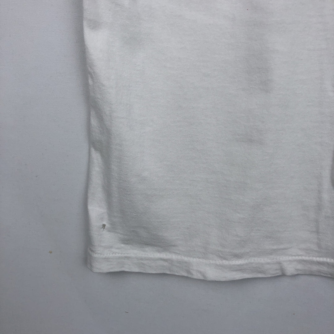 80'S Harvey Woods print T-shirt, made in Canada, men's size L equivalent, vintage. cotton white type Vintage Second Hand