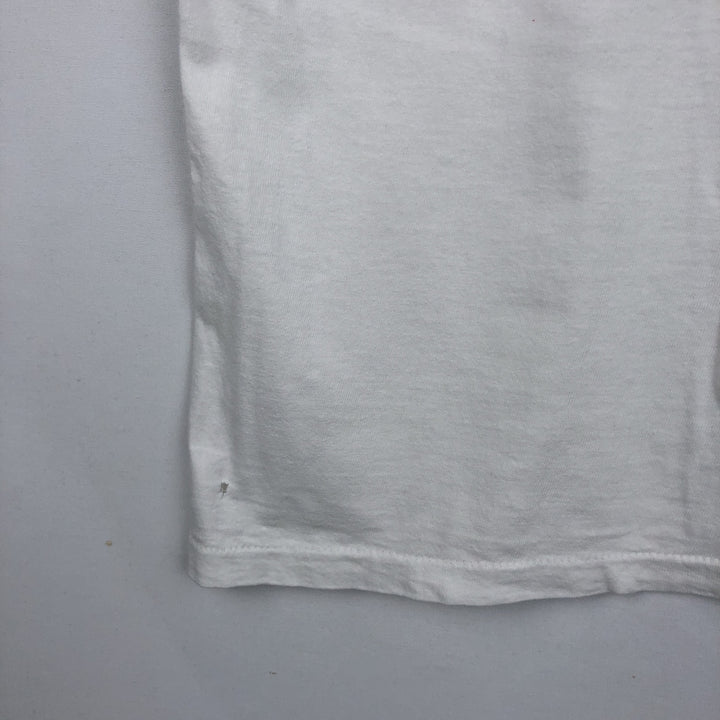 80'S Harvey Woods print T-shirt, made in Canada, men's size L equivalent, vintage. cotton white type Vintage Second Hand