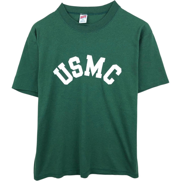 90'S Sofie College T-shirt, Made in USA, Men's Size L (approx.), Vintage polyester Green type dark green Vintage Second Hand