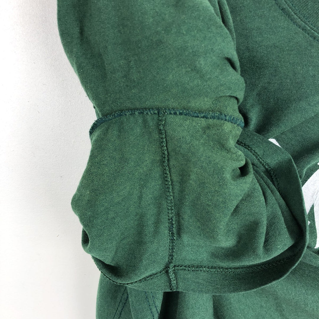 90'S Sofie College T-shirt, Made in USA, Men's Size L (approx.), Vintage polyester Green type dark green Vintage Second Hand