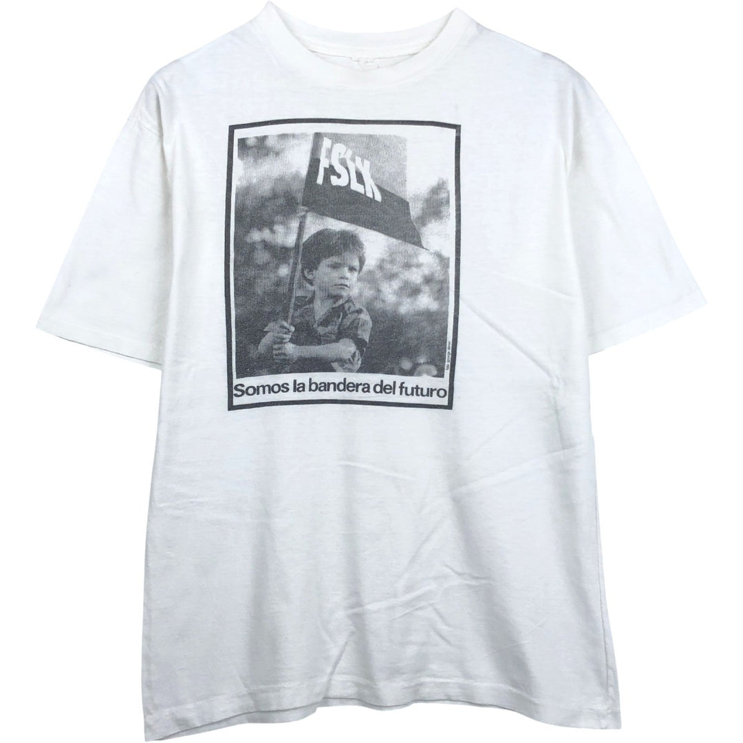 90'S Photo T-shirt, Men's Size M (approx.), Vintage unclear white type Vintage Second Hand
