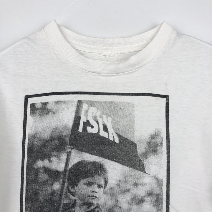 90'S Photo T-shirt, Men's Size M (approx.), Vintage unclear white type Vintage Second Hand