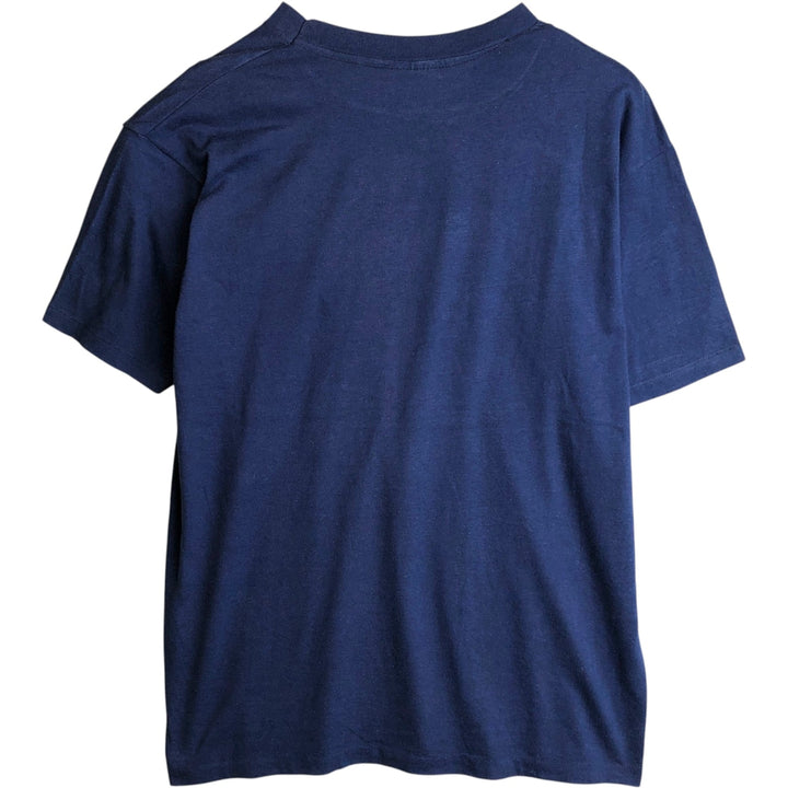 Vintage 1980'S Hanes Fifty-Fifty Blue Tag Print T-Shirt, Made in USA, Men's XL cotton navy blue type Vintage Second Hand