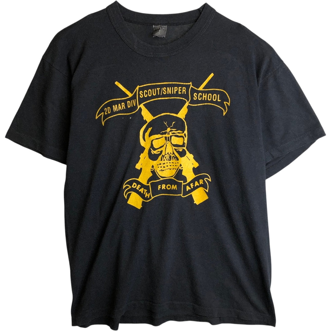 ~90'S Skull Pattern Print T-Shirt, Men's XL (approx.), Vintage unclear black type Vintage Second Hand