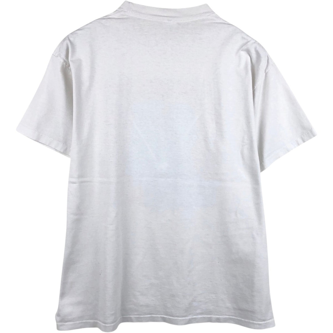 90'S Anvil Printed T-shirt Made in USA Men's XL Vintage cotton white type Vintage Second Hand