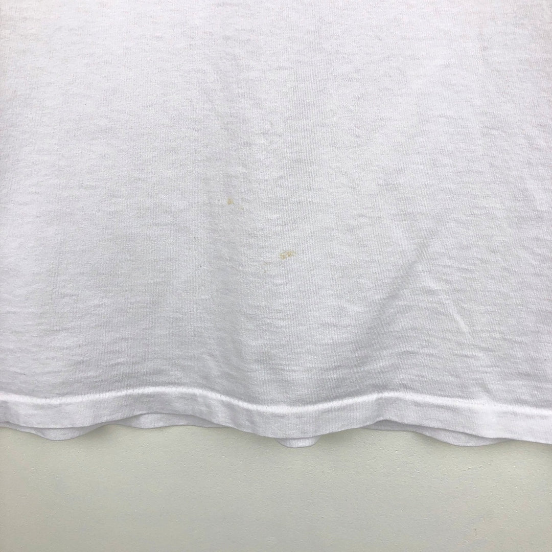 90'S Anvil Printed T-shirt Made in USA Men's XL Vintage cotton white type Vintage Second Hand
