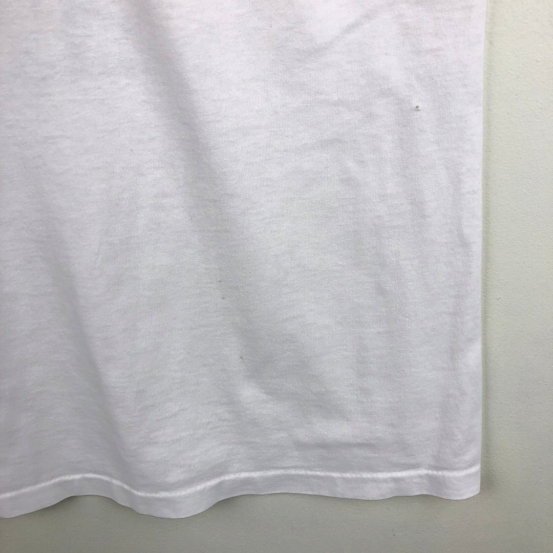 90'S Anvil Printed T-shirt Made in USA Men's XL Vintage cotton white type Vintage Second Hand