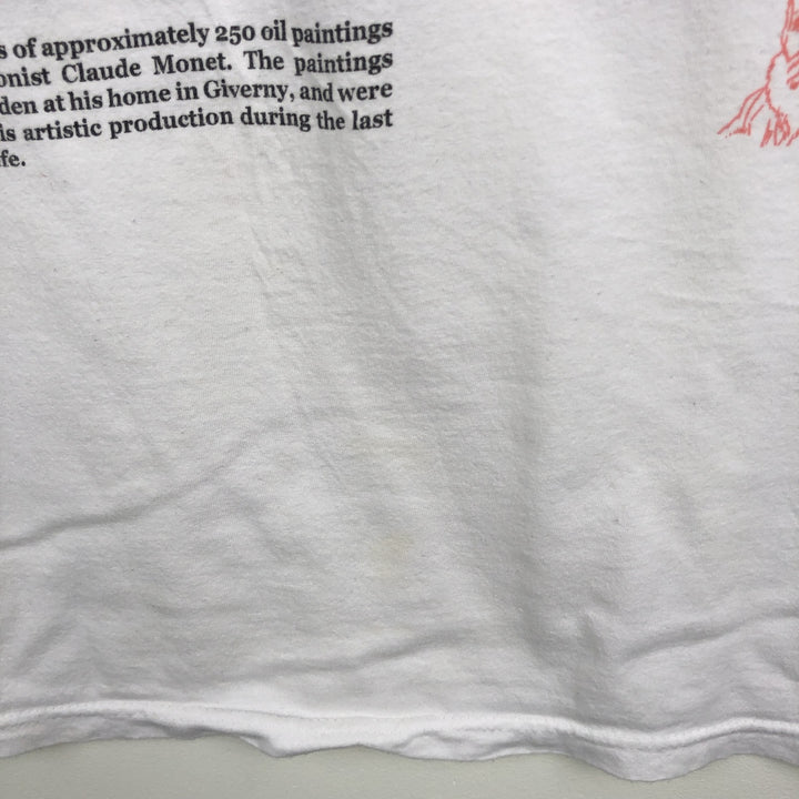 Claude Monet art T-shirt, men's size XL. cotton white type Vintage Second Hand
