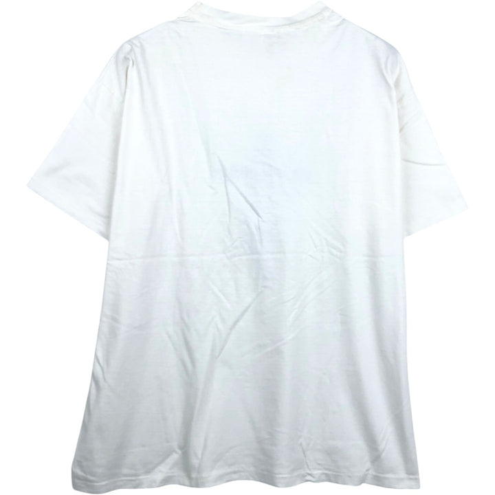 90'S Hanes BEEFY-T Message Print T-Shirt Made in USA Men's XL Vintage cotton white type Vintage Second Hand