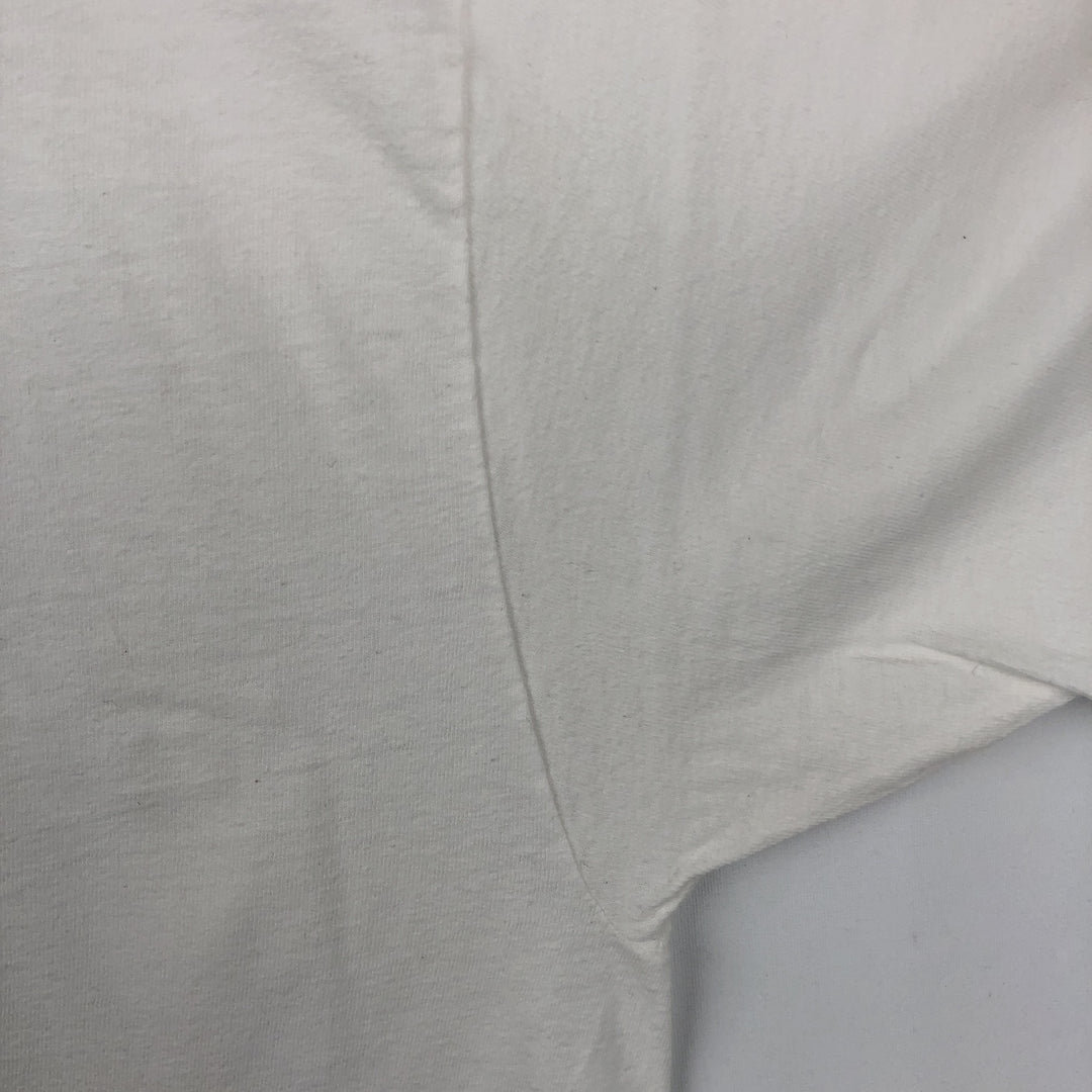 90'S Hanes BEEFY-T Message Print T-Shirt Made in USA Men's XL Vintage cotton white type Vintage Second Hand