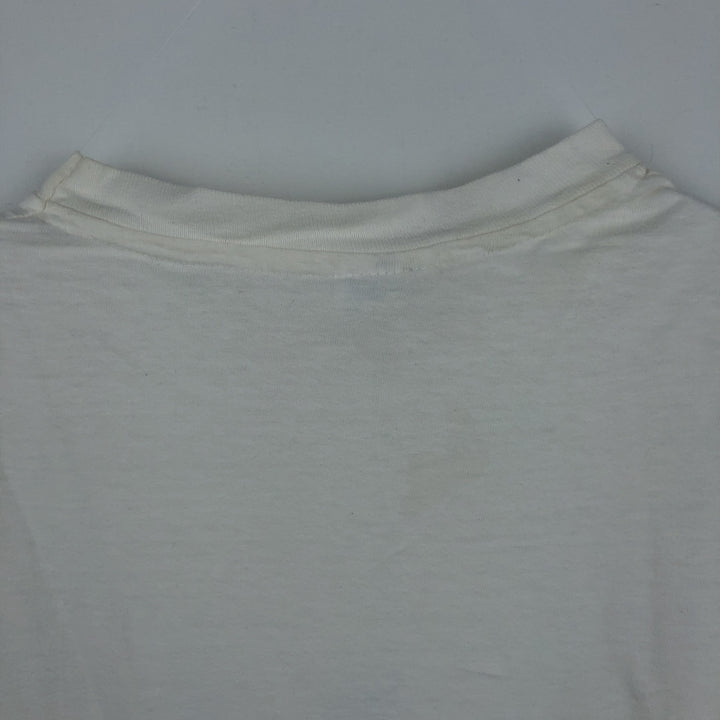 90'S Hanes BEEFY-T Message Print T-Shirt Made in USA Men's XL Vintage cotton white type Vintage Second Hand