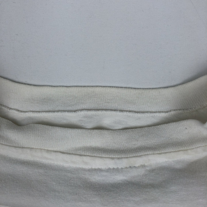 90'S Hanes BEEFY-T Message Print T-Shirt Made in USA Men's XL Vintage cotton white type Vintage Second Hand