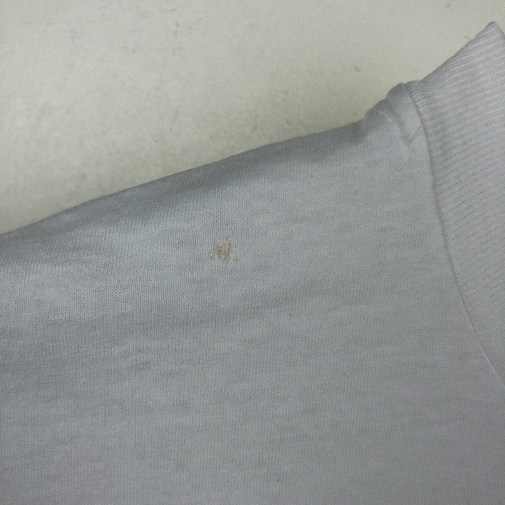 Vintage 90'S Hanes printed T-shirt, made in the USA, size L for men cotton white type Vintage Second Hand
