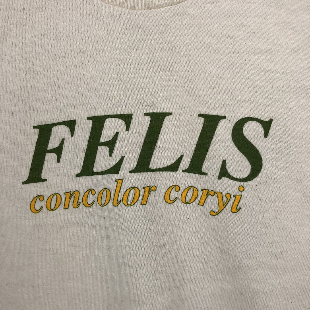 90'S Hanes BEEFY-T Printed T-shirt, Made in USA, Men's L size, Vintage cotton unbleached Vintage Second Hand