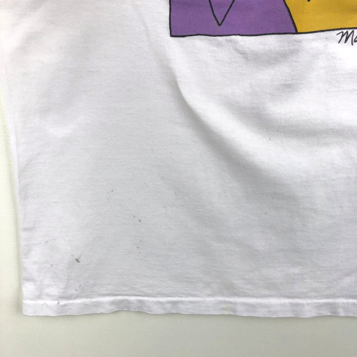 90'S GANGO GALLERY Printed T-Shirt, Made in USA, Men's XL equivalent, Vintage cotton white type Vintage Second Hand