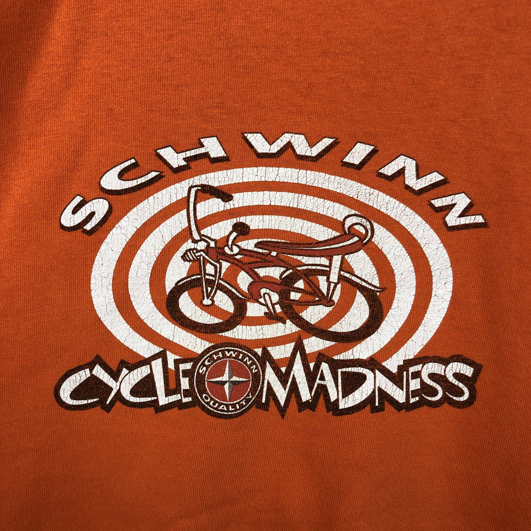 Fruit of the Loom Print T-Shirt, Made in USA, Men's XL cotton orange type Vintage Second Hand