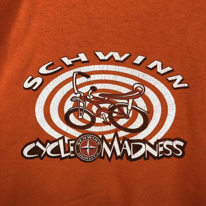 Fruit of the Loom Print T-Shirt, Made in USA, Men's XL cotton orange type Vintage Second Hand