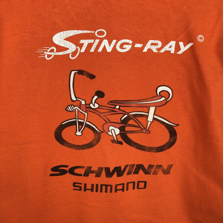 Fruit of the Loom Print T-Shirt, Made in USA, Men's XL cotton orange type Vintage Second Hand