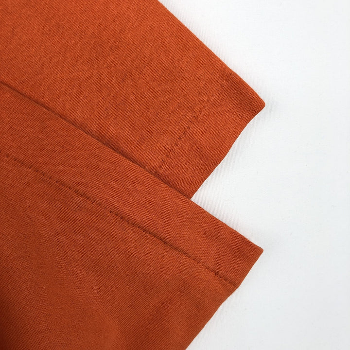 Fruit of the Loom Print T-Shirt, Made in USA, Men's XL cotton orange type Vintage Second Hand