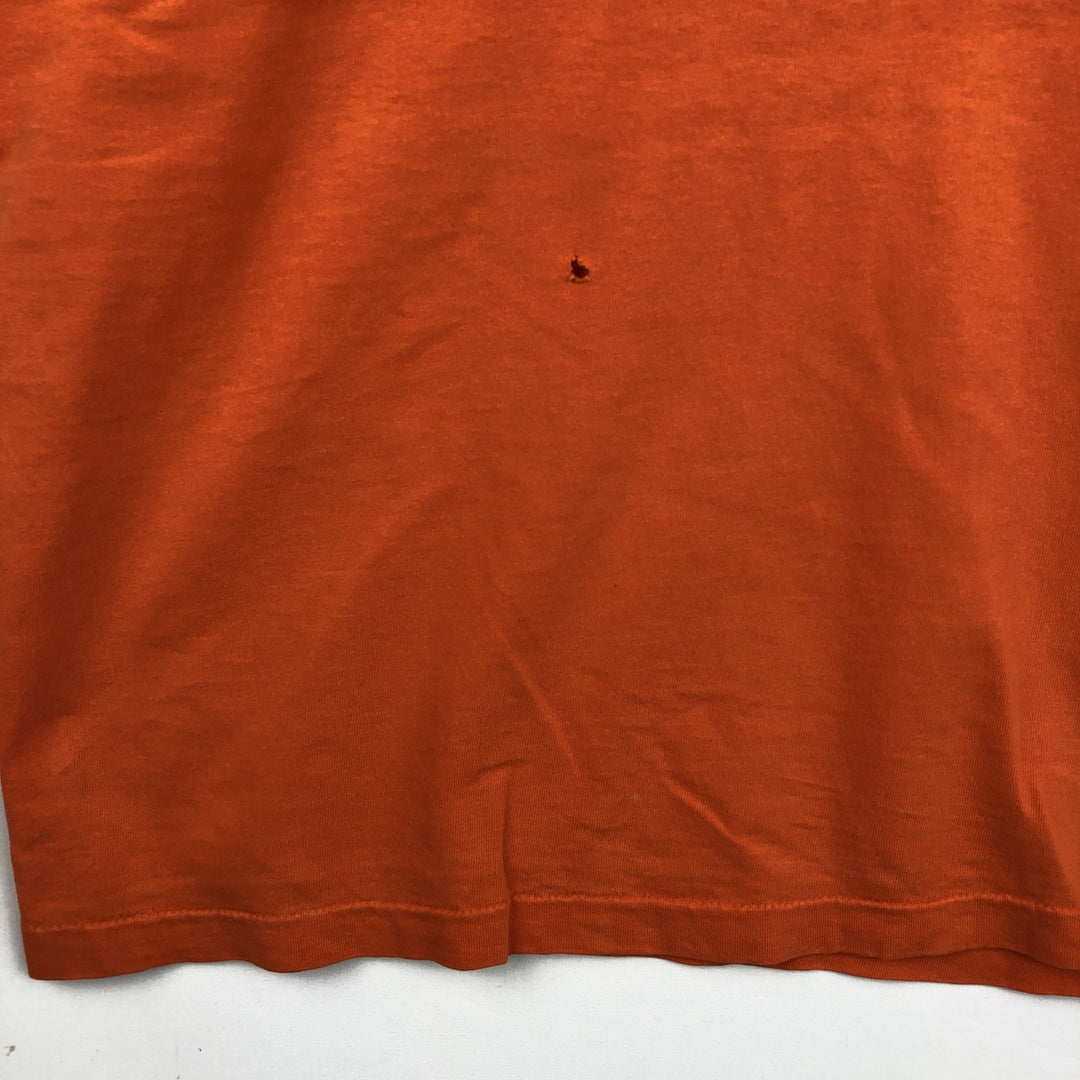 Fruit of the Loom Print T-Shirt, Made in USA, Men's XL cotton orange type Vintage Second Hand