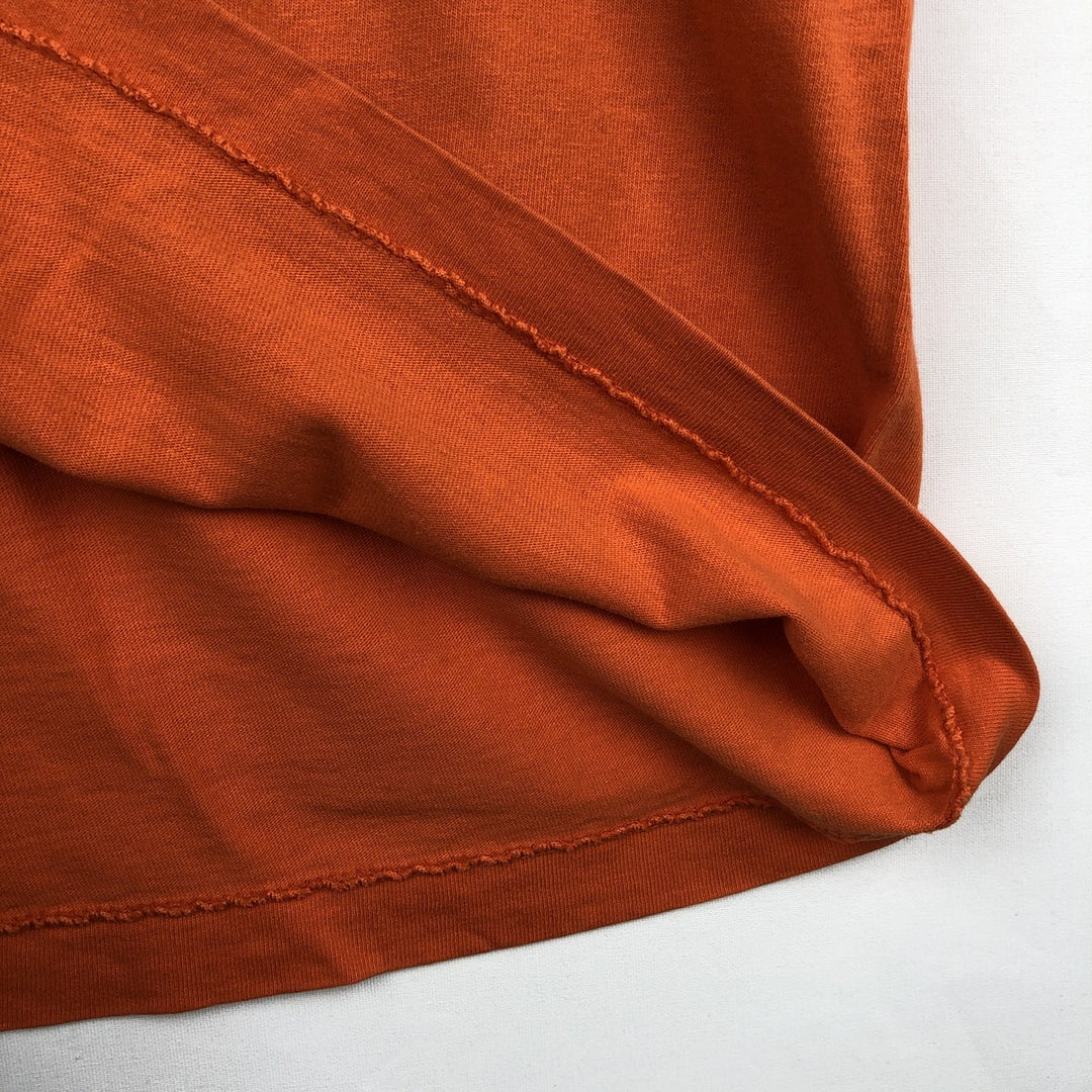 Fruit of the Loom Print T-Shirt, Made in USA, Men's XL cotton orange type Vintage Second Hand