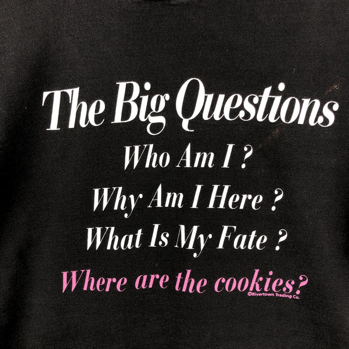Fruit of the Loom message print T-shirt, made in USA, men's size XL equivalent, vintage. cotton black type Vintage Second Hand
