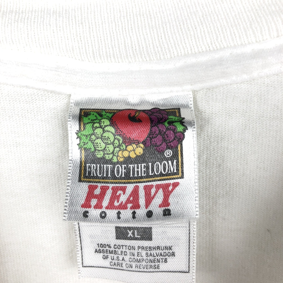 90s-00'S Fruit of the Loom Peacock Papers Print T-Shirt, Men's XL equivalent, Vintage cotton white type Vintage Second Hand