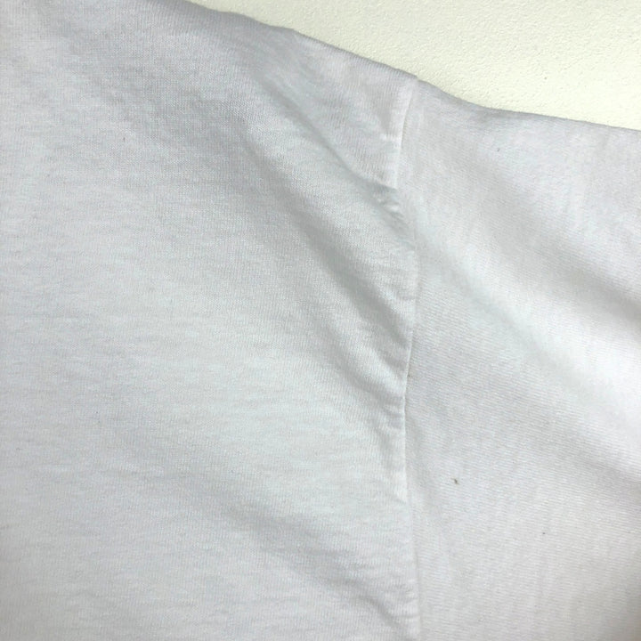 90s-00'S Fruit of the Loom Peacock Papers Print T-Shirt, Men's XL equivalent, Vintage cotton white type Vintage Second Hand
