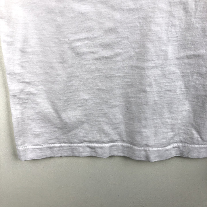90s-00'S Fruit of the Loom Peacock Papers Print T-Shirt, Men's XL equivalent, Vintage cotton white type Vintage Second Hand